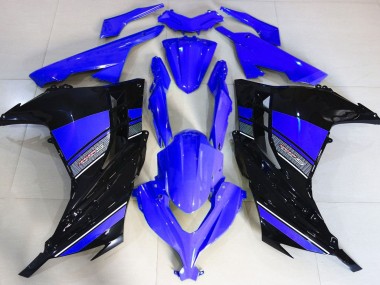 Midnight Blue and Black 13-18 Ninja 300 Fairings