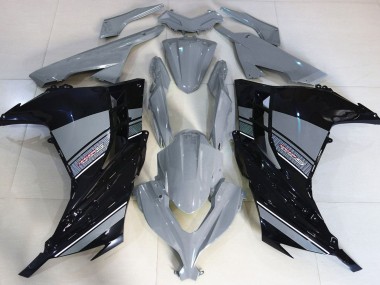 Nardo Grey and Black 13-18 Ninja 300 Fairings