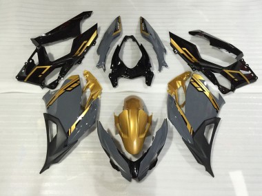 Nardo Grey and Gold 18-23 Ninja 400 Fairings