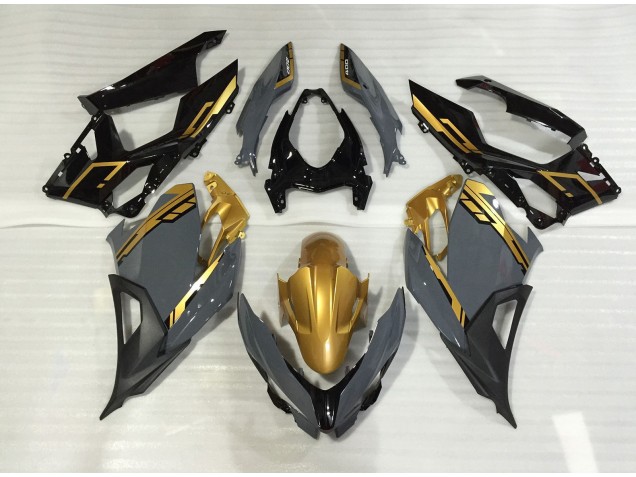 Nardo Grey and Gold 18-23 Ninja 400 Fairings Nardo Grey and Gold 18-23 Ninja 400 Fairings