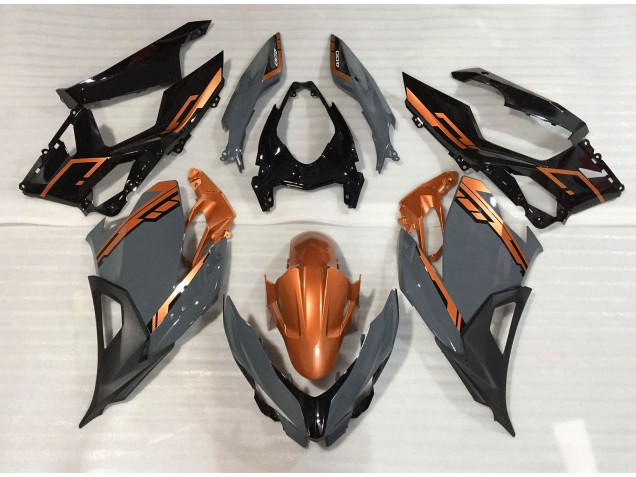 Nardo Grey and Orange 18-23 Ninja 400 Fairings Nardo Grey and Orange 18-23 Ninja 400 Fairings