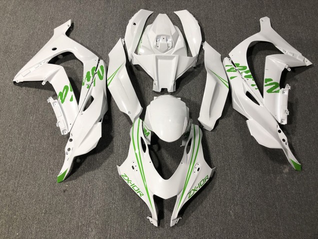 Pearl Green White Kawi 16-19 ZX10R Fairings Pearl Green White Kawi 16-19 ZX10R Fairings