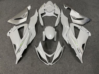 Pearl White 13-18 ZX6R Fairings