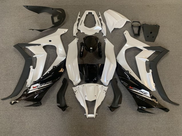 Pearl White & Black 11-15 ZX10R Fairings Pearl White & Black 11-15 ZX10R Fairings