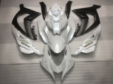Pearl White and Green 16-19 ZX10R Fairings