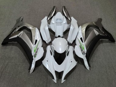 Pearl White and Silver 16-19 ZX10R Fairings
