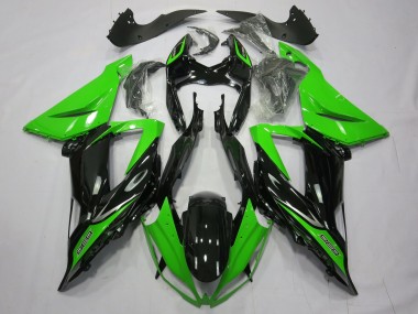 Plain Gloss Black Green 13-18 ZX6R Fairings