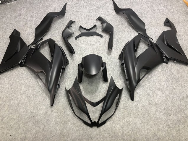 Plain Matte Black 13-18 ZX6R Fairings Plain Matte Black 13-18 ZX6R Fairings