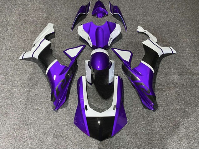 Purple & Carbon Fiber Accents 15-19 R1 Fairings