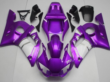 Purple & White 98-02 R6 Fairings