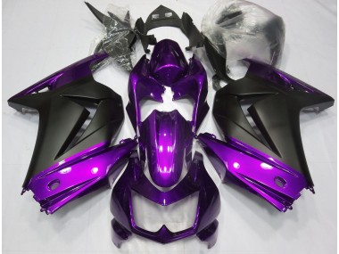 Purple and Matte Black 08-12 Ninja 250 Fairings