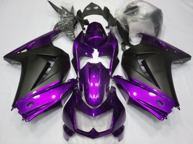Purple and Matte Black 08-12 Ninja 250 Fairings