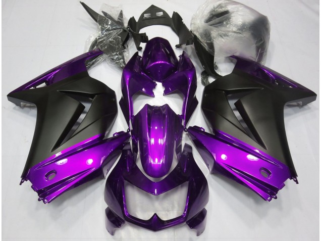Purple and Matte Black 08-12 Ninja 250 Fairings Purple and Matte Black 08-12 Ninja 250 Fairings