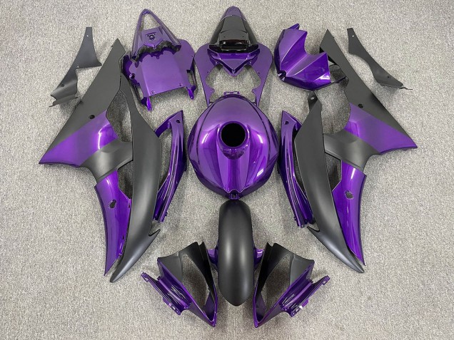 Purple and Matte Black 08-16 R6 Fairings
