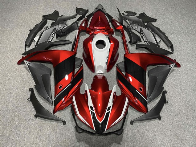 Red Black and White 15-18 R3 Fairings