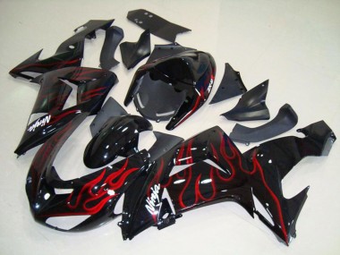 Red Flame 06-07 ZX10R Fairings