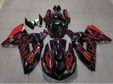 Red Flame 06-11 ZX14R Fairings