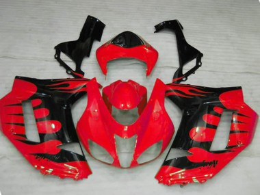 Red Flame 07-08 ZX6R Fairings