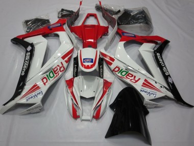 Red White Black Ra 11-15 ZX10R Fairings