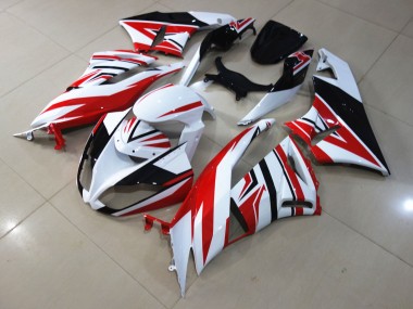 Red White Zagg 09-12 ZX6R Fairings