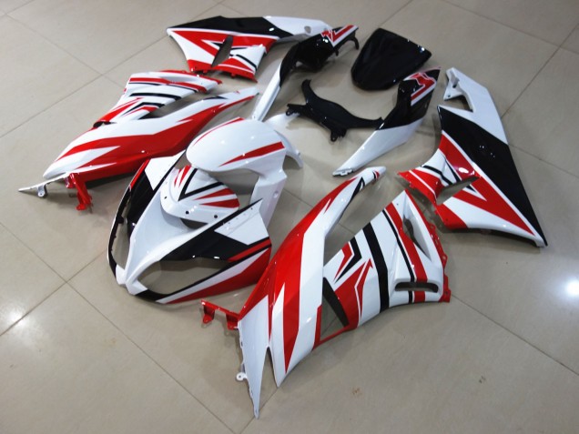 Red White Zagg 09-12 ZX6R Fairings