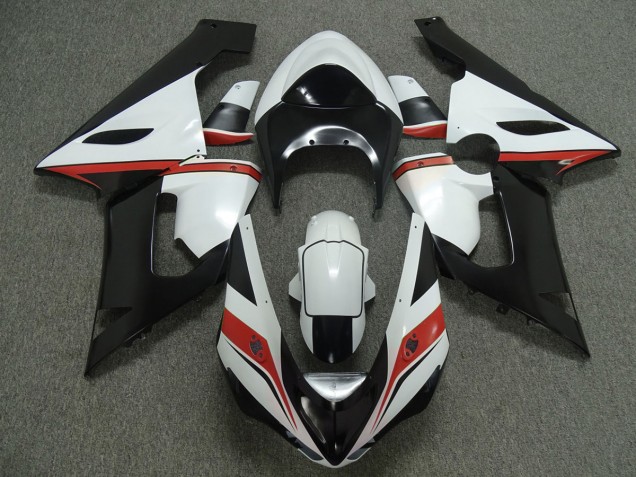 Red White and Black 05-06 ZX6R Fairings Red White and Black 05-06 ZX6R Fairings
