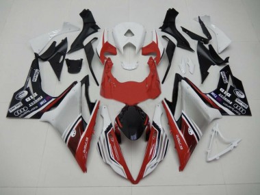Red White and Black Style 13-16 Daytona 675 Fairings