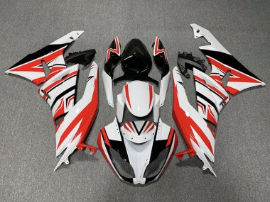 Red White and Black Zag 09-12 ZX6R Fairings