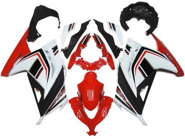 Red White and Gloss Black 13-18 Ninja 300 Fairings