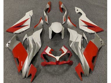 Red White and Silver 19-23 ZX6R Fairings