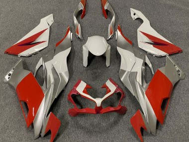 Red White and Silver 19-23 ZX6R Fairings