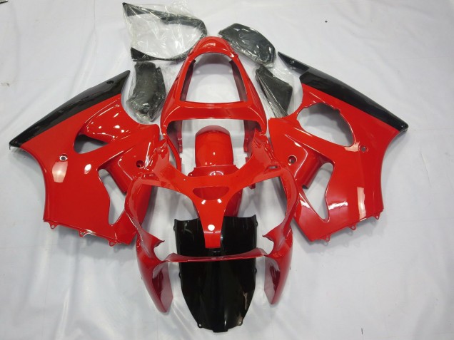 Red and Black 00-02 ZX6R Fairings Red and Black 00-02 ZX6R Fairings
