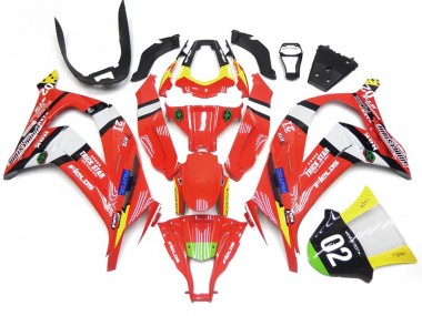 Red and Black w White 16-19 ZX10R Fairings