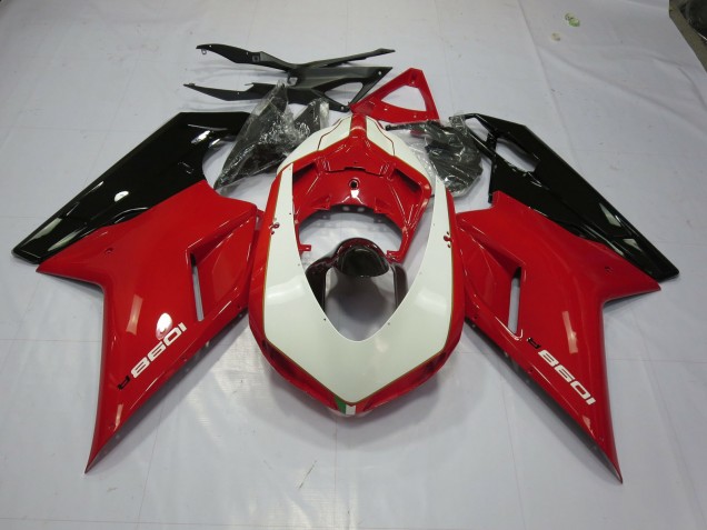 Red and White 07-14 Ducati 848 1098 1198 Fairings Red and White 07-14 Ducati 848 1098 1198 Fairings