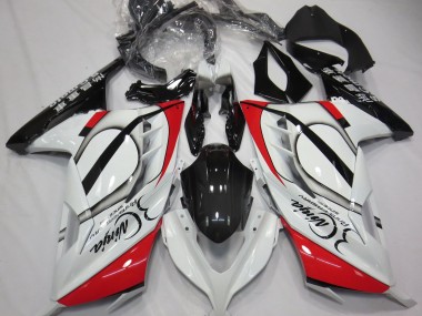 Red and White 13-18 Ninja 300 Fairings