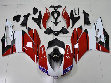 Red and White 15-17 Ducati 959 1299 Fairings
