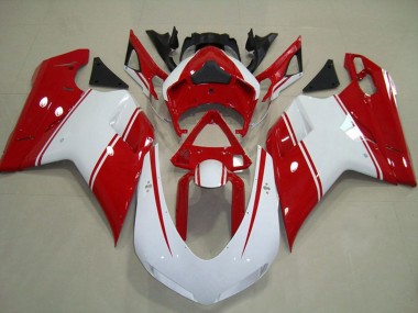 Red and White Pin 07-14 Ducati 848 1098 1198 Fairings