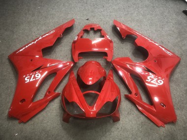 Red with White Decals 06-08 Daytona 675 Fairings