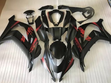 Satin Black & Red 16-19 ZX10R Fairings