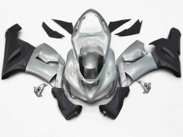 Silver Black Matte 05-06 ZX6R Fairings Silver Black Matte 05-06 ZX6R Fairings