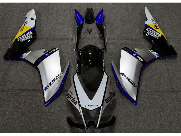 Silver Pirelli & Blue 10-15 RSV4 1000 Fairings