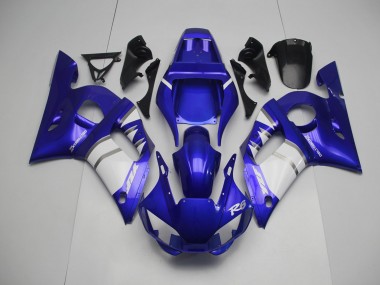 Silver White and Blue 98-02 R6 Fairings