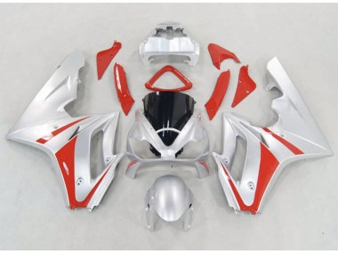 Silver and Red 06-08 Daytona 675 Fairings