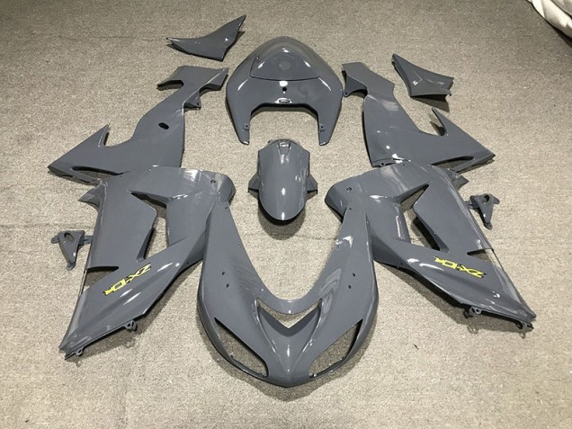 Smooth Grey & Yellow 06-07 ZX10R Fairings Smooth Grey & Yellow 06-07 ZX10R Fairings