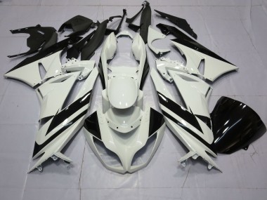 Special White Black 09-12 ZX6R Fairings