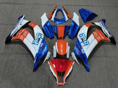 White Blue and Orange 11-15 ZX10R Fairings