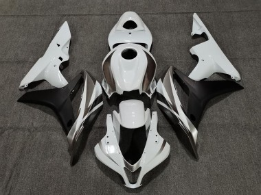 White Graphite and Black 07-08 CBR600RR Fairings