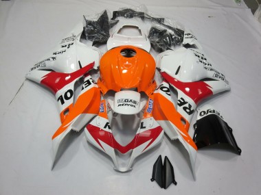 White Orange Repsol 09-12 CBR600RR Fairings