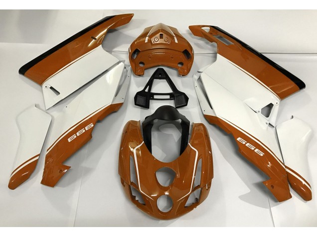 White Orange and Black 03-04 Ducati 749 999 Fairings White Orange and Black 03-04 Ducati 749 999 Fairings