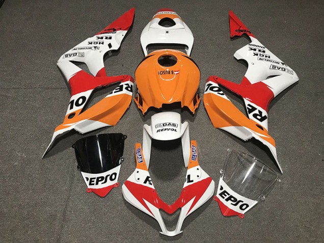 White Repsol Style 07-08 CBR600RR Fairings